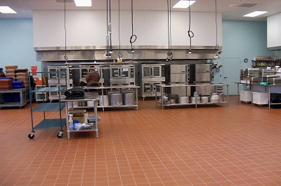 Picture of large commercial kitchen